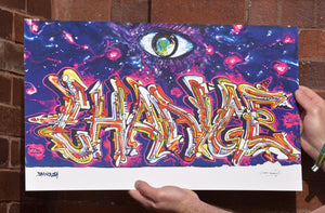 "Change" Art Print (13x22), Enviro-friendly, by Dmn Ology.