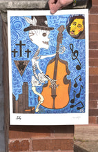 Load image into Gallery viewer, &quot;The Famous Musician&quot; Art Print (14x22), Enviro-friendly, by Lesly Pierrepaul.
