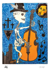 "The Famous Musician" Art Print (14x22), Enviro-friendly, by Lesly Pierrepaul.